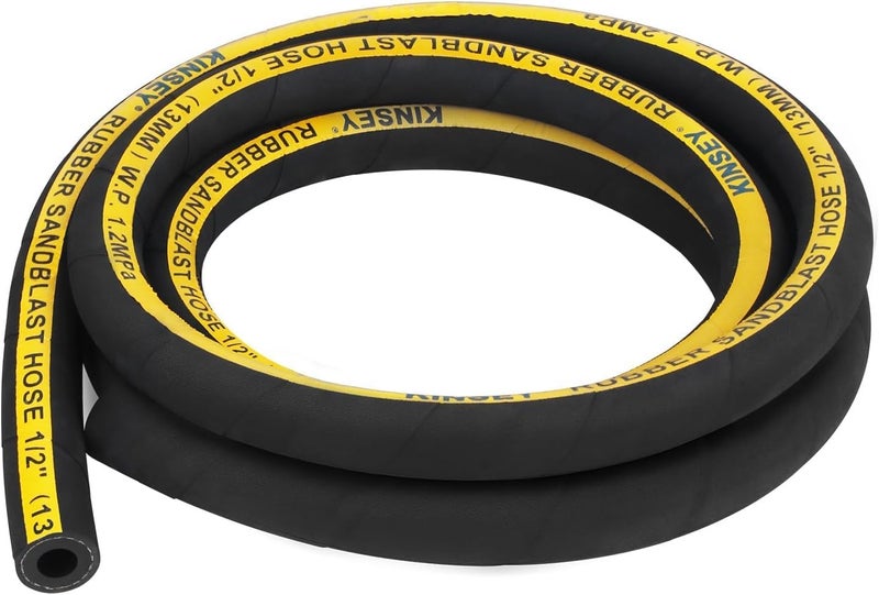 JIOTAR Sand Blaster Hose FOR Heavy Duty Rubber Sandblaster Hose Sandblasting Gun Sandblaster Cabinet - 1/2" ID, 1" OD,10 Ft Long - Image 1